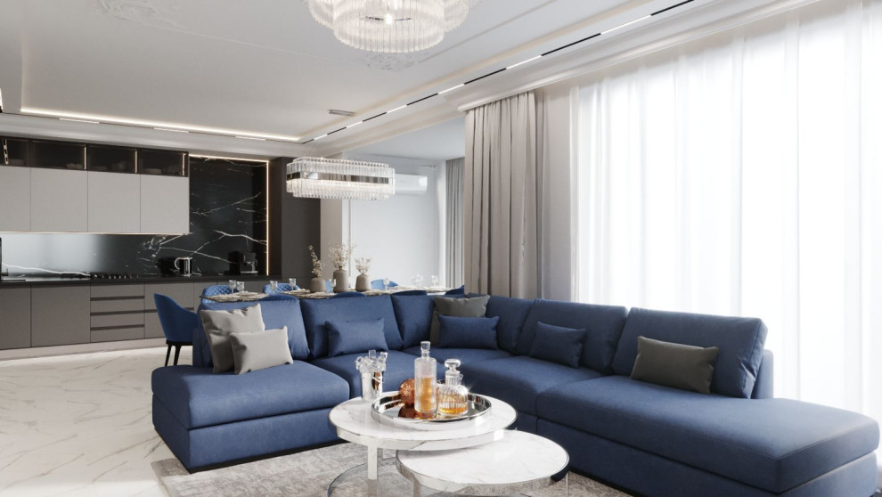 Частный дом // 1 этаж // Дизайн студия Льва Терехова