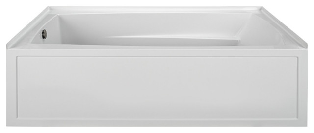 Integral Skirted Right-Hand Drain Whirlpool Bath White 72x42x20.75