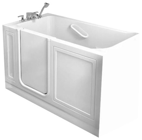 48 inch x 28 inch Walk-in Whirlpool Tub with Right Hand Quick Drain in White