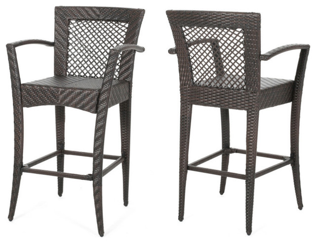 Houzz Outdoor Bar Stools Factory, Resin Wicker Patio Bar Stools Clearance