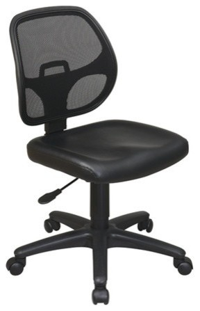 Mesh Screen Back Task Chair With Vinyl Seat