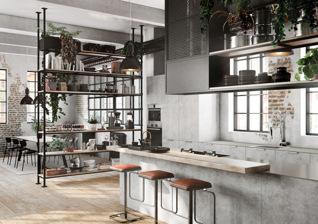 Cemento industrial-kitchen