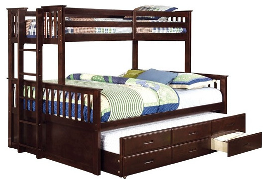 Shelton Twin Over Queen Bunk Bed With, Extra Long Twin Bedroom Sets
