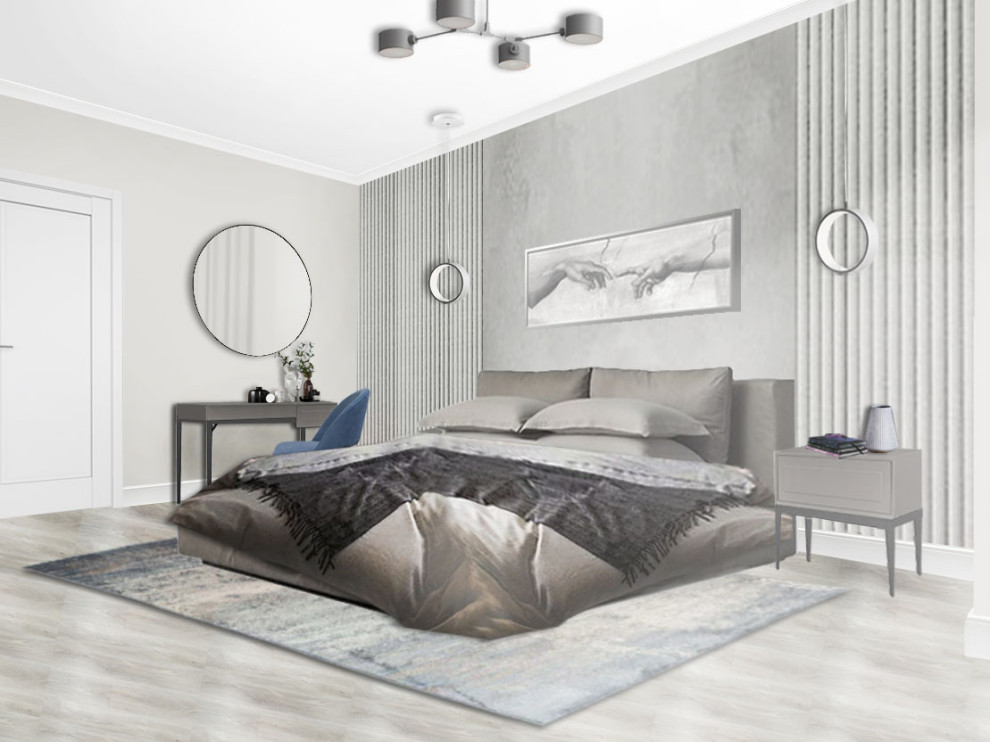 3д коллаж спальни