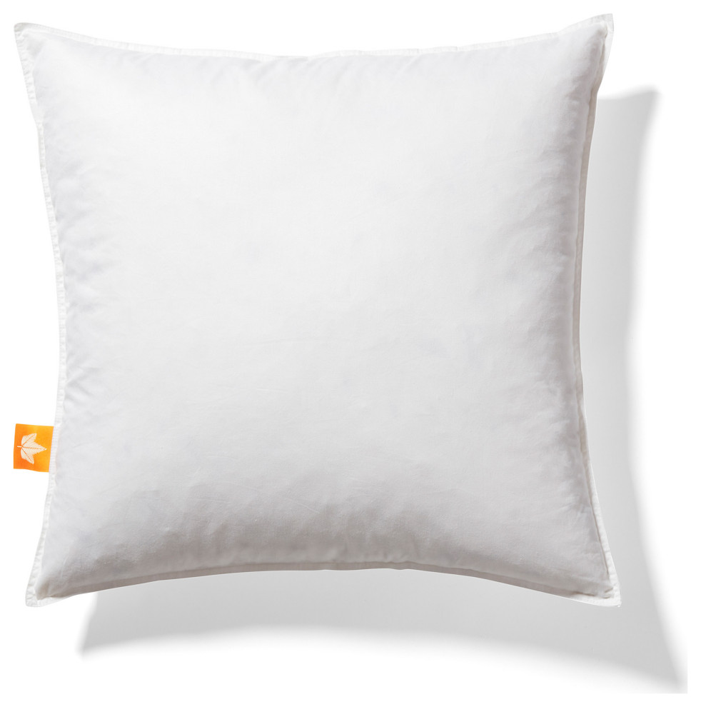 White Goose Feather Cushions, 14" X 14"