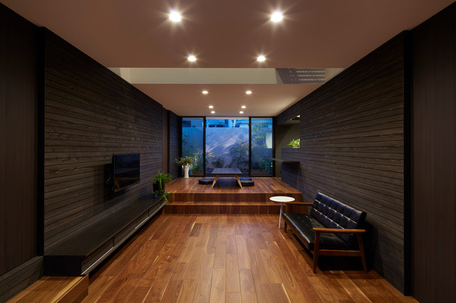 城北の家 contemporary-vardagsrum