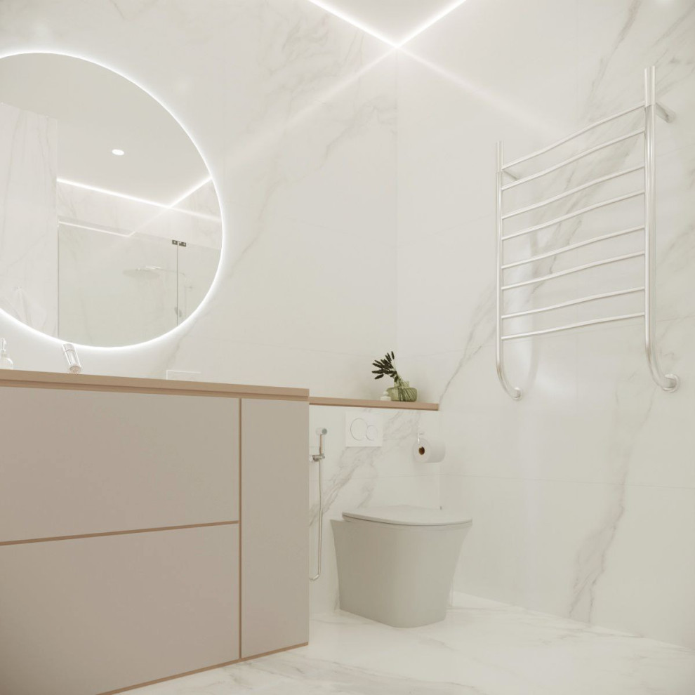 Modelo de cuarto de baño contemporáneo pequeño
