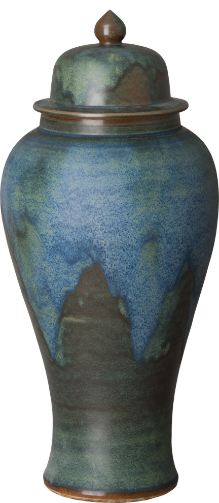 Ginger Jar - Verdi Blue, Large