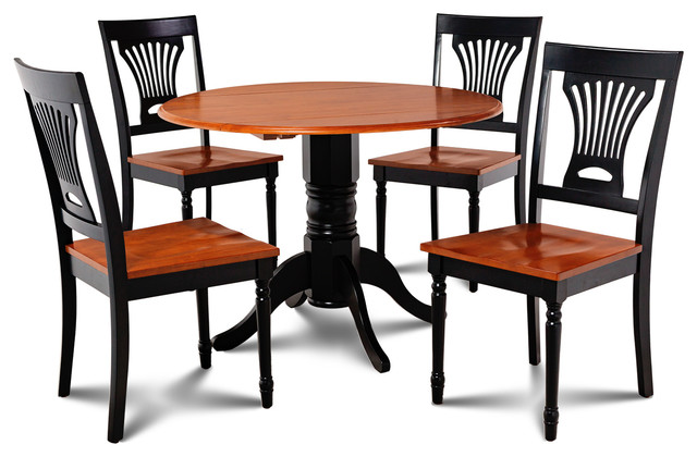 Burlington 5 Piece Set Kitchen Table 4 Dining Chairs Black Cherry