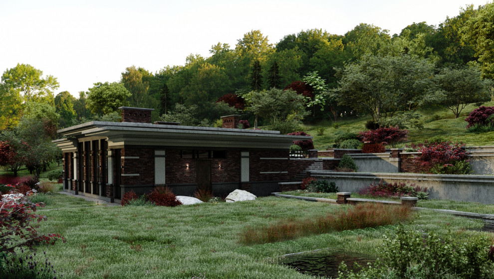 Проект гостевого дома в стиле органической архитектуры