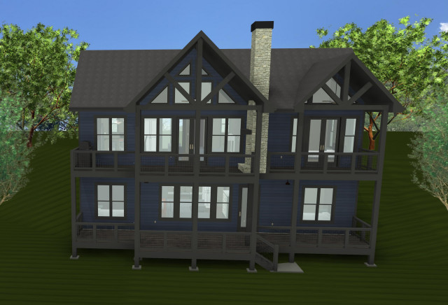 Confluence Cabin rustic-rendering