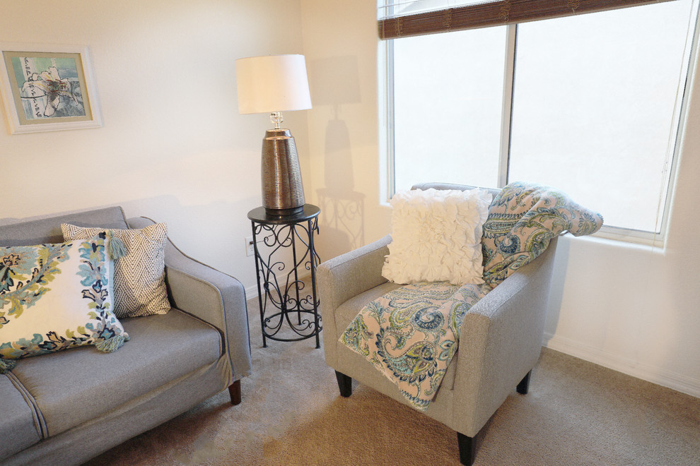 Inspiration for a transitional home design remodel in Phoenix