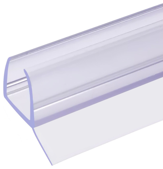Shower Door Sweep Dual Durometer PVC Seal And Wipe for 3/8" Glass