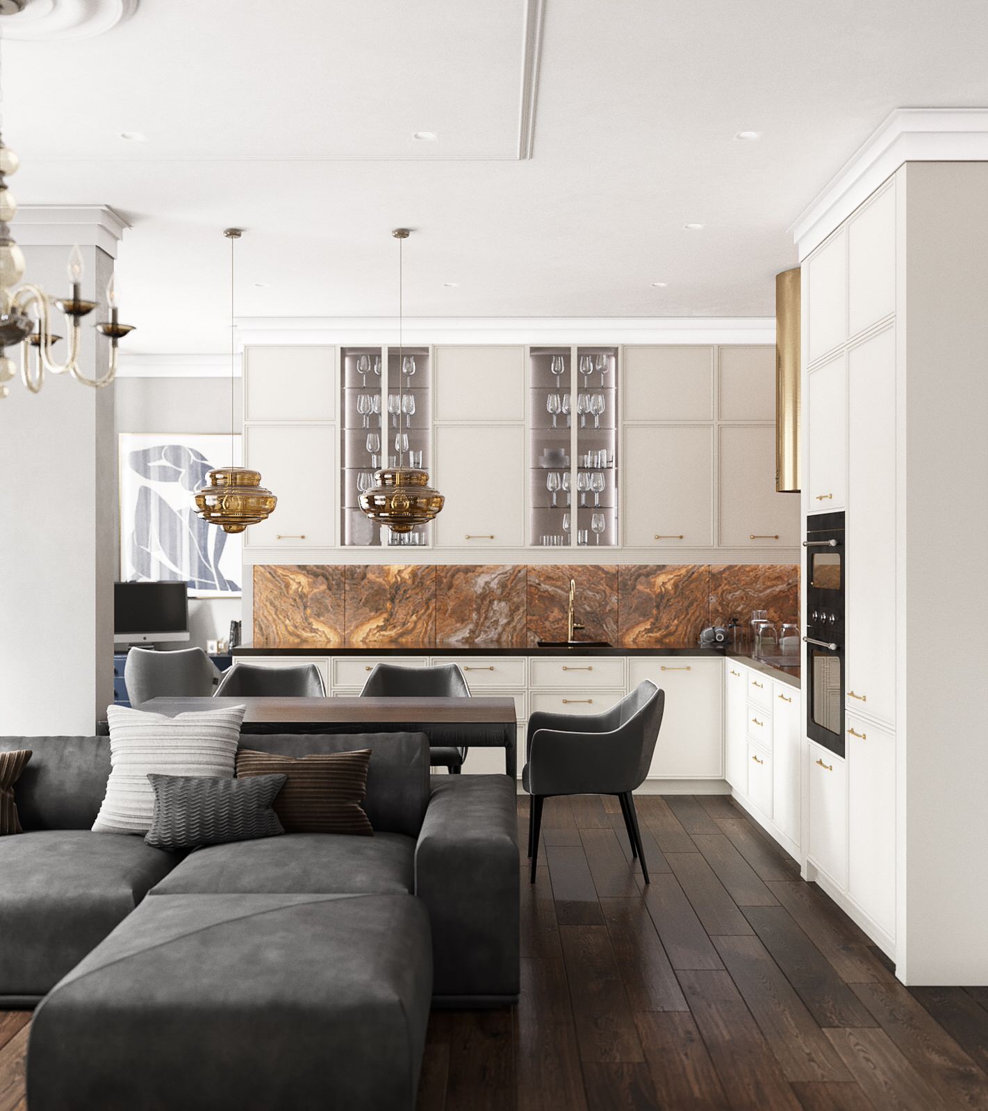 Проект интерьера квартиры в ЖК «Солнечный Олимп»