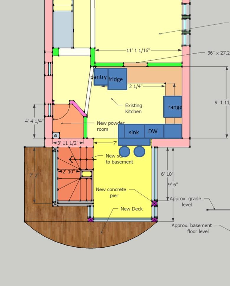 Kitchen & Powder Room Layout Help