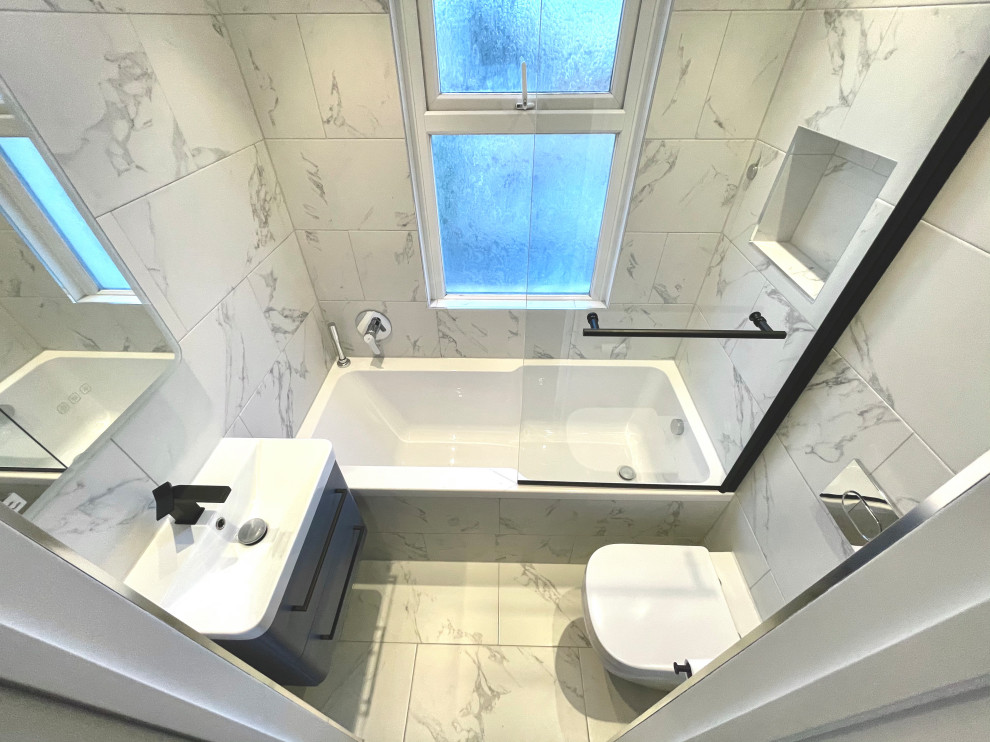 Modern Bathroom Renovation in The Perfectionists House at Croydon ...