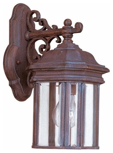 1-Light Wall Lantern Textured Rust Patina