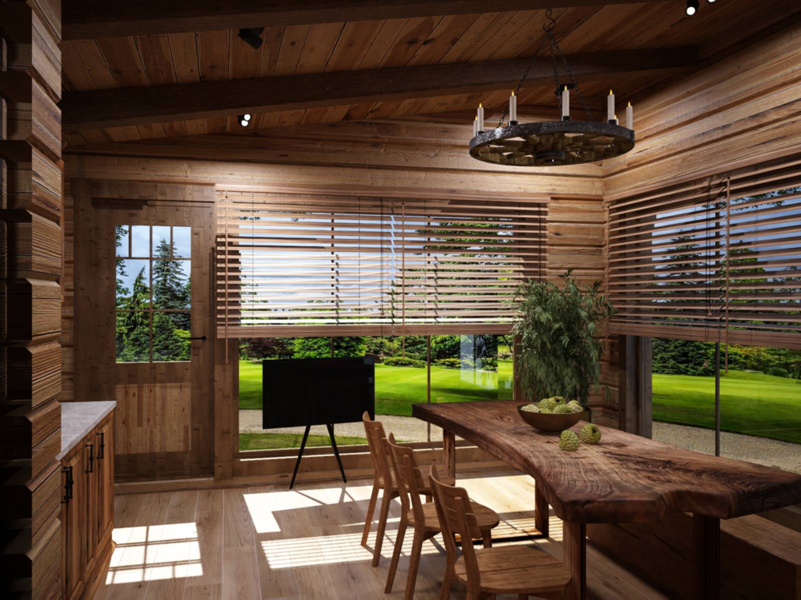 Баня в стиле Шале