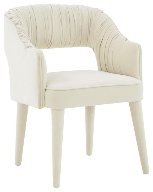 Zora Velvet Dining Chair Midcentury Dining Chairs by TOV