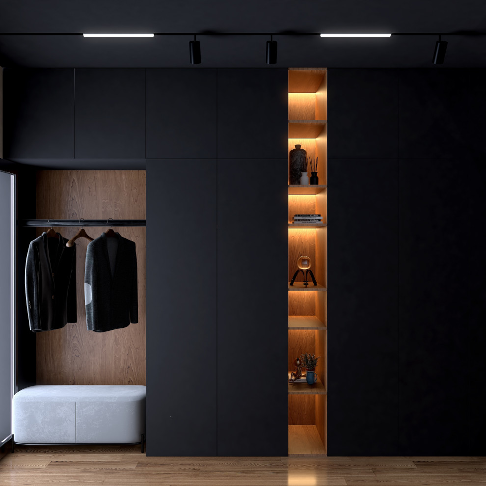 Кухня-гостиная в доме в лесу