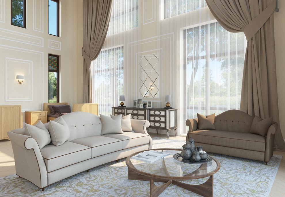 130 кв.м. загородного дома в классике