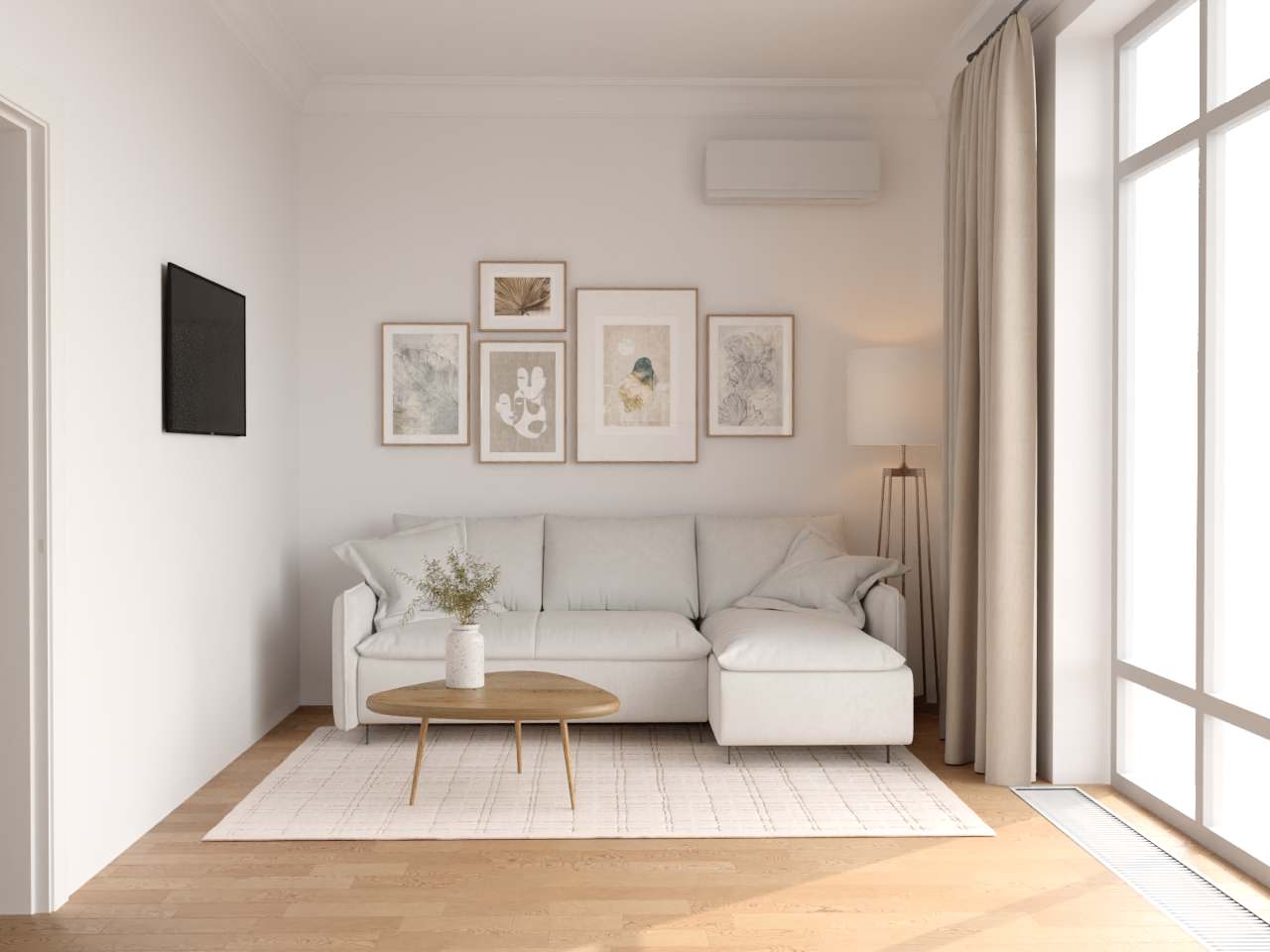 Частный дом в белом цвете