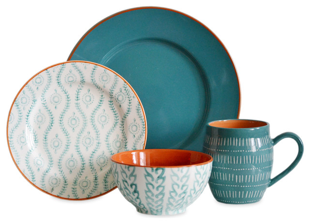 Hemisphere 16-Piece Dinnerware Set - Eclectic - Dinnerware Sets - by ... Hemisphere 16-Piece Dinnerware Set - Eclectic - Dinnerware Sets - by ...