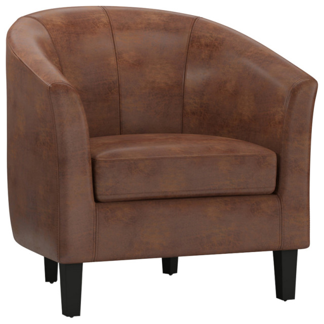 Austin Tub Chair, Velvet Fabric Transitional Armchairs And Accent