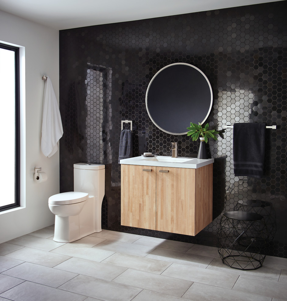 Inspiration for a contemporary bathroom in Cleveland.
