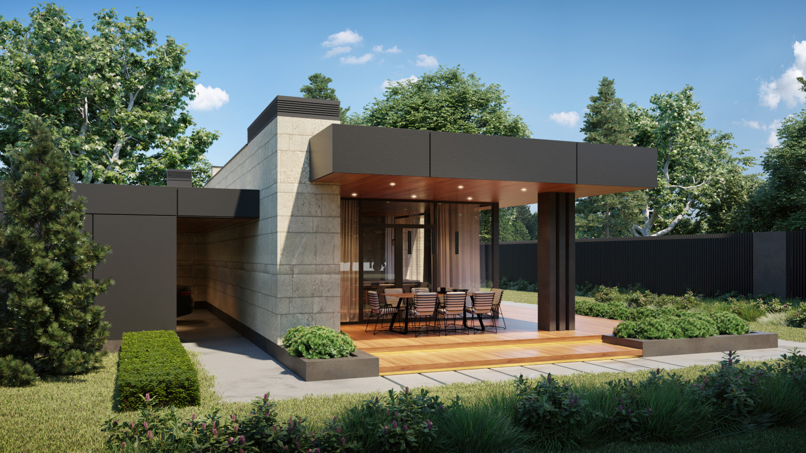 Проект одноэтажного индивидуального жилого дома. МО, Одинцовский р-н, д. Чигасов