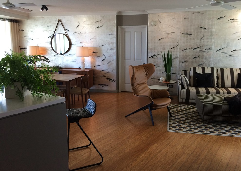 Contemporary living room in Townsville.