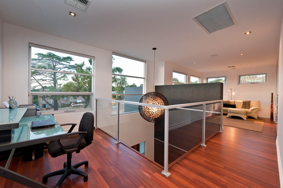 Photo of a modern home office in Adelaide.