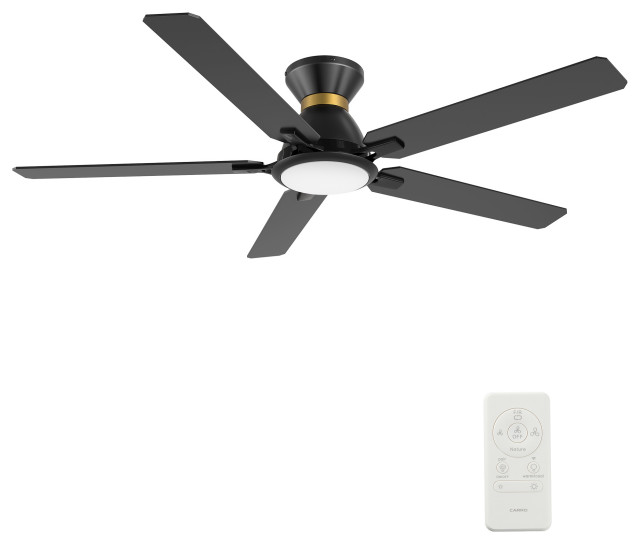 Espear 52" 5Blade Smart Ceiling Fan, Black by Timeout PRO Houzz