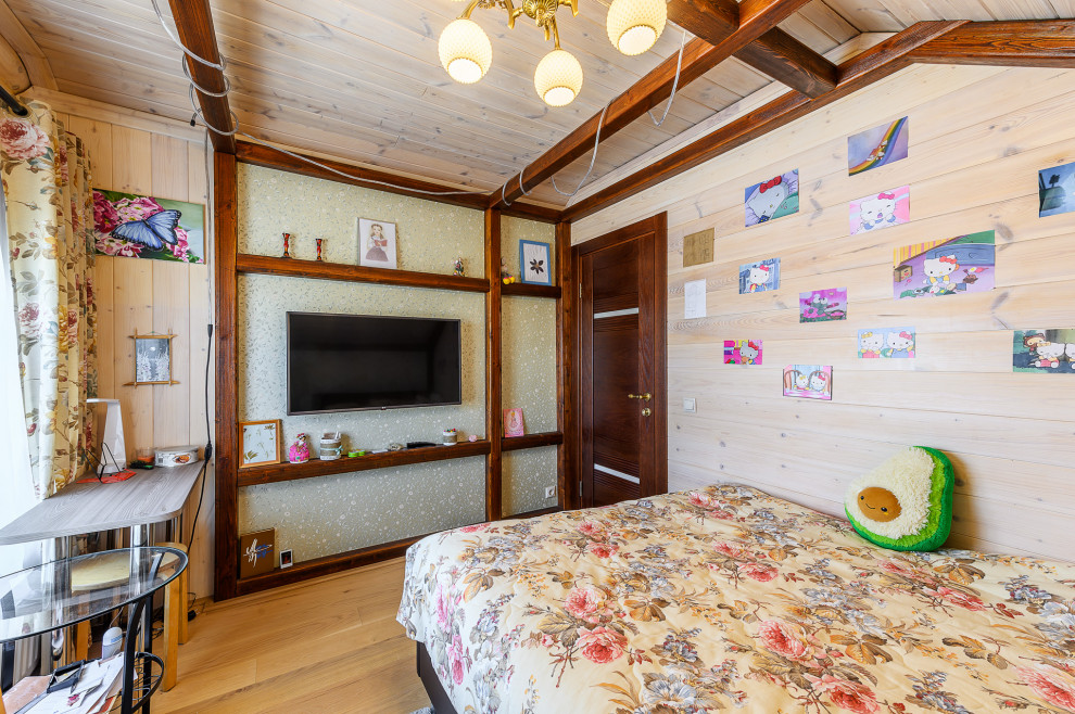 отделка дома из оцилиндрованного бревна