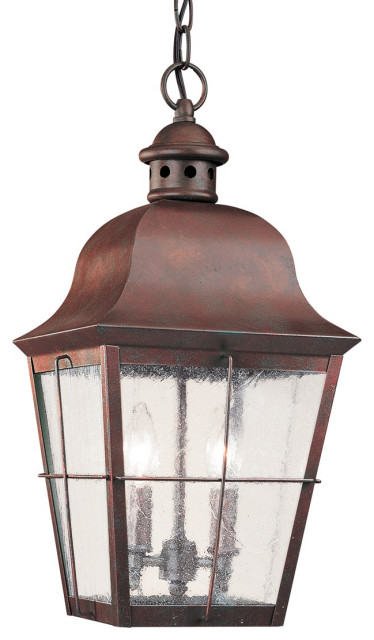 Sea Gull Chatham 2-Light Outdoor Pendant 6062-44, Weathered Copper