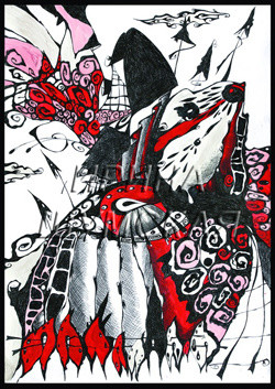 декоративная графика."Грёзы самурая"