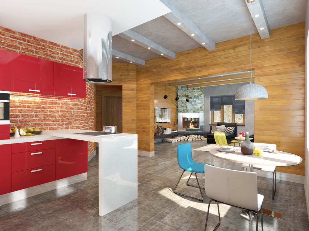 коттедж в стиле лофт