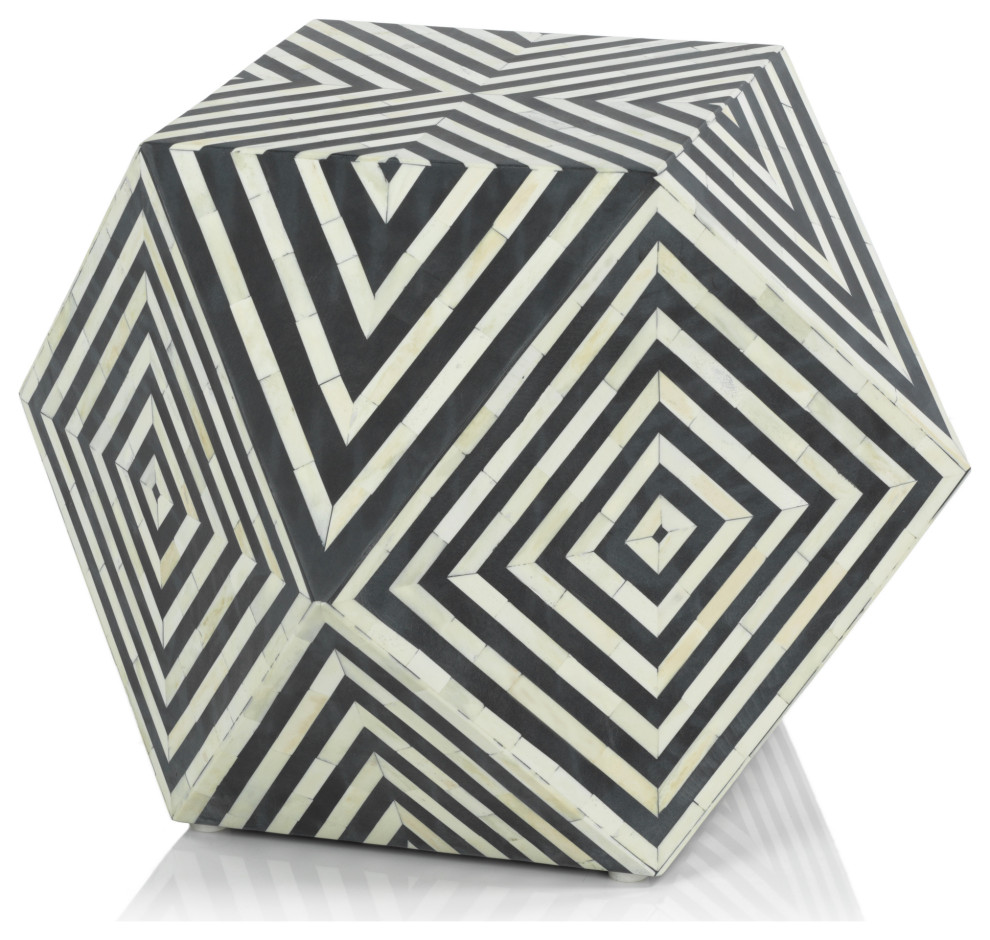 Niort Bone Stool/Accent Table Contemporary Accent And Garden Stools