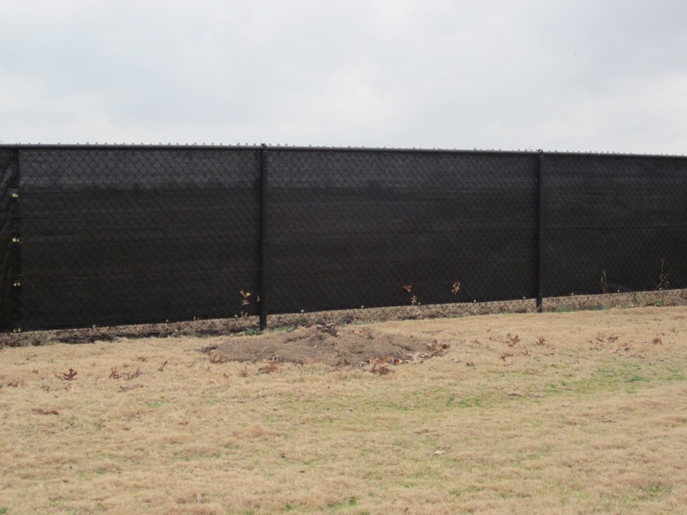 Black Chain Link Fence Windscreen Dallas by Texas Best Fence