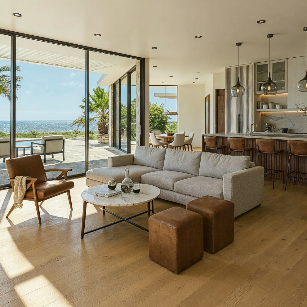 Living room - large contemporary living room idea in Sacramento