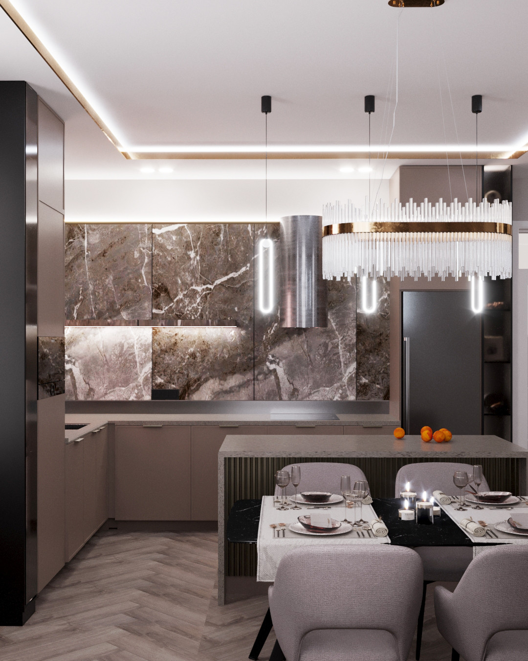 Дизайн гостиной в стиле "Современная классика"