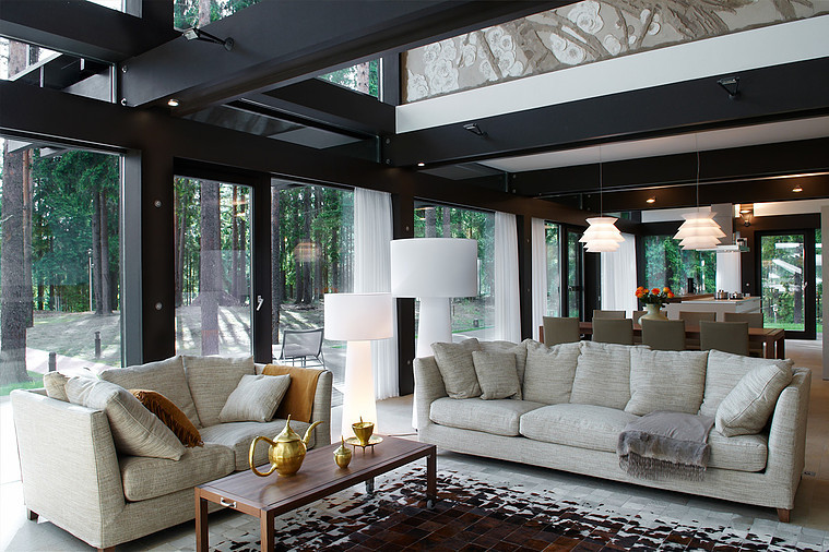 Интерьеры жилого дома в Карелии