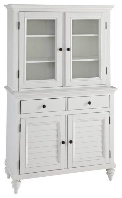 Brushed White Buffet and Hutch