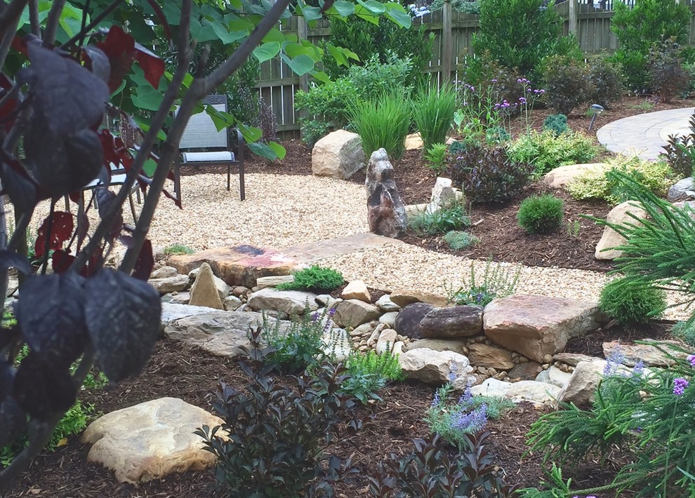 This is an example of an arts and crafts full sun garden in Charlotte.