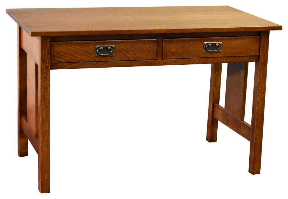 Mission/Arts and Crafts Solid Oak Writing Desk Craftsman Desks And