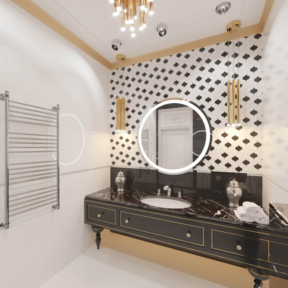 Дизайн интерьера одноэтажного жилого дома в стиле арт-деко