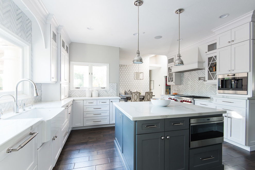 Inspiration for a transitional kitchen remodel in Orange County