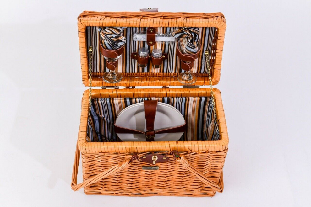 Squaw Willow 2-Person Picnic Basket - Tropical - Picnic Baskets - by Picnic  & Beyond | Houzz