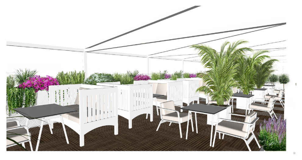 Озеленение летних веранд ресторанов