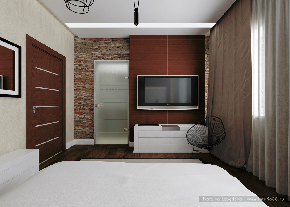 Спальня. Стилизация под лофт